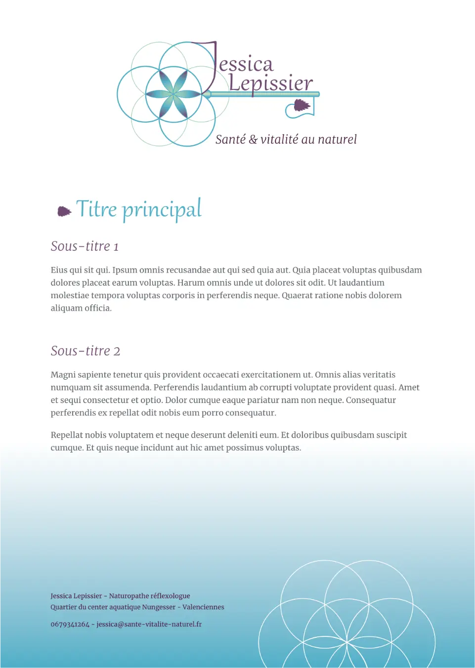 Template de lettre.